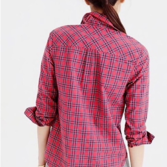 J. Crew NWT plaid popover collared shirt - Picture 1 of 12
